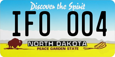 ND license plate IFO004