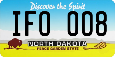 ND license plate IFO008