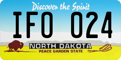 ND license plate IFO024