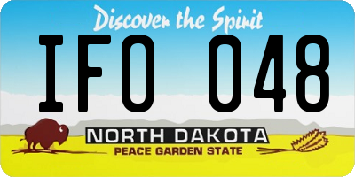 ND license plate IFO048