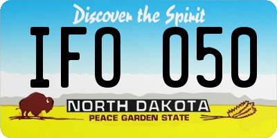 ND license plate IFO050