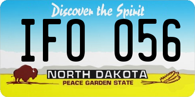 ND license plate IFO056
