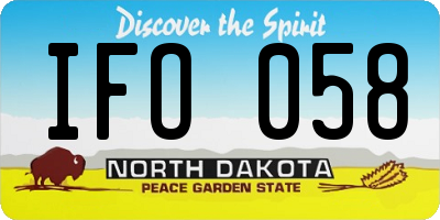 ND license plate IFO058