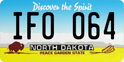 ND license plate IFO064