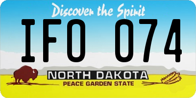 ND license plate IFO074