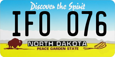 ND license plate IFO076