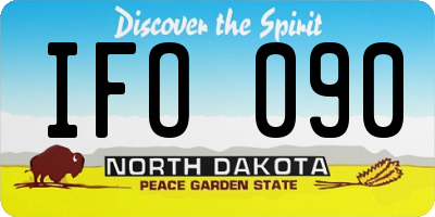 ND license plate IFO090