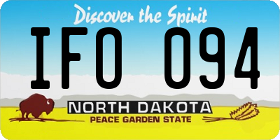 ND license plate IFO094