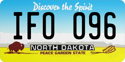 ND license plate IFO096