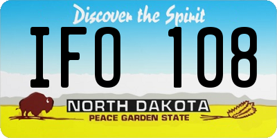 ND license plate IFO108