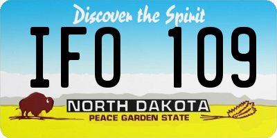 ND license plate IFO109