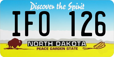 ND license plate IFO126