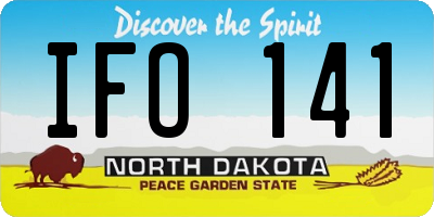 ND license plate IFO141