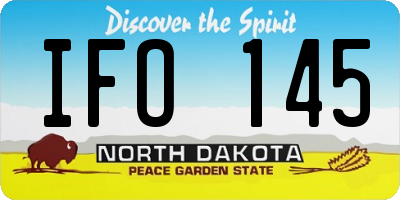 ND license plate IFO145