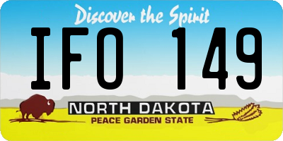 ND license plate IFO149
