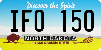 ND license plate IFO150