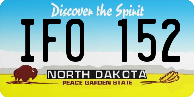 ND license plate IFO152