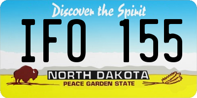 ND license plate IFO155
