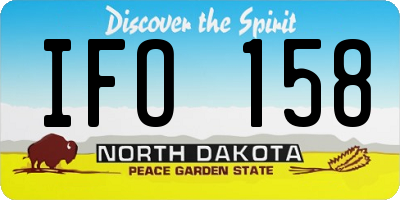 ND license plate IFO158