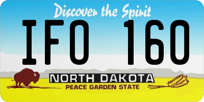 ND license plate IFO160