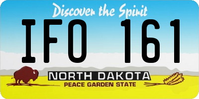 ND license plate IFO161