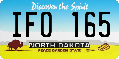 ND license plate IFO165