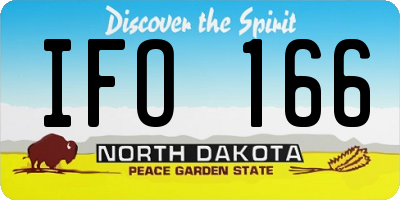 ND license plate IFO166