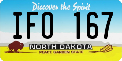 ND license plate IFO167