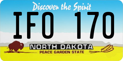 ND license plate IFO170