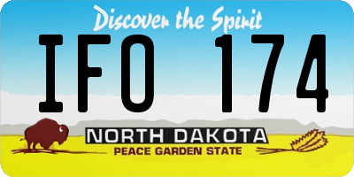 ND license plate IFO174