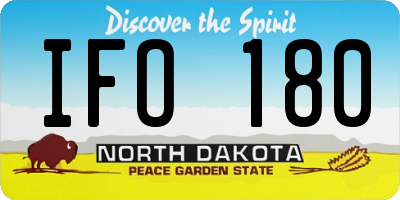 ND license plate IFO180
