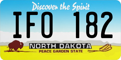 ND license plate IFO182