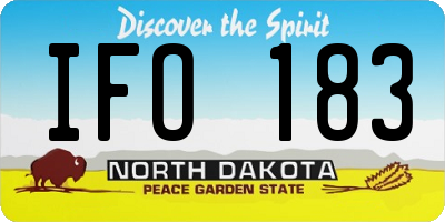 ND license plate IFO183