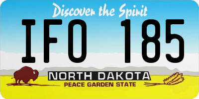 ND license plate IFO185