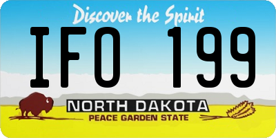 ND license plate IFO199