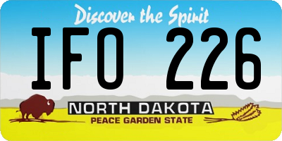 ND license plate IFO226