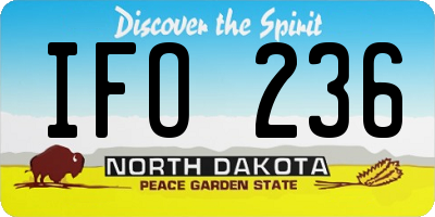 ND license plate IFO236