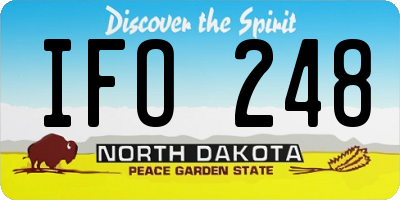 ND license plate IFO248