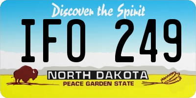 ND license plate IFO249
