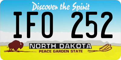 ND license plate IFO252