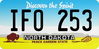 ND license plate IFO253