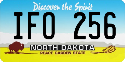 ND license plate IFO256