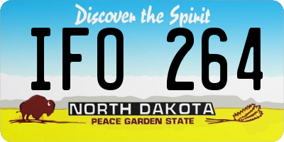 ND license plate IFO264