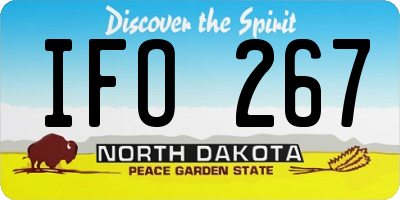 ND license plate IFO267
