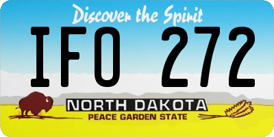 ND license plate IFO272