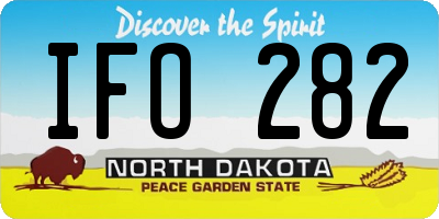 ND license plate IFO282