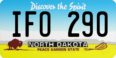 ND license plate IFO290