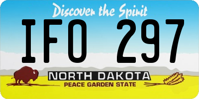 ND license plate IFO297