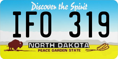 ND license plate IFO319