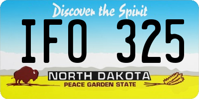 ND license plate IFO325